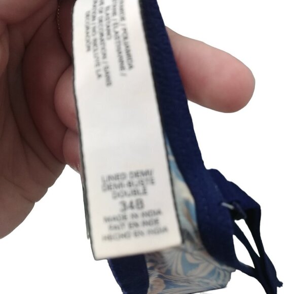 Victorias Secret Lined Demi Underwire Floral Bra Size 34B Adjustable Multiway - Picture 3 of 10